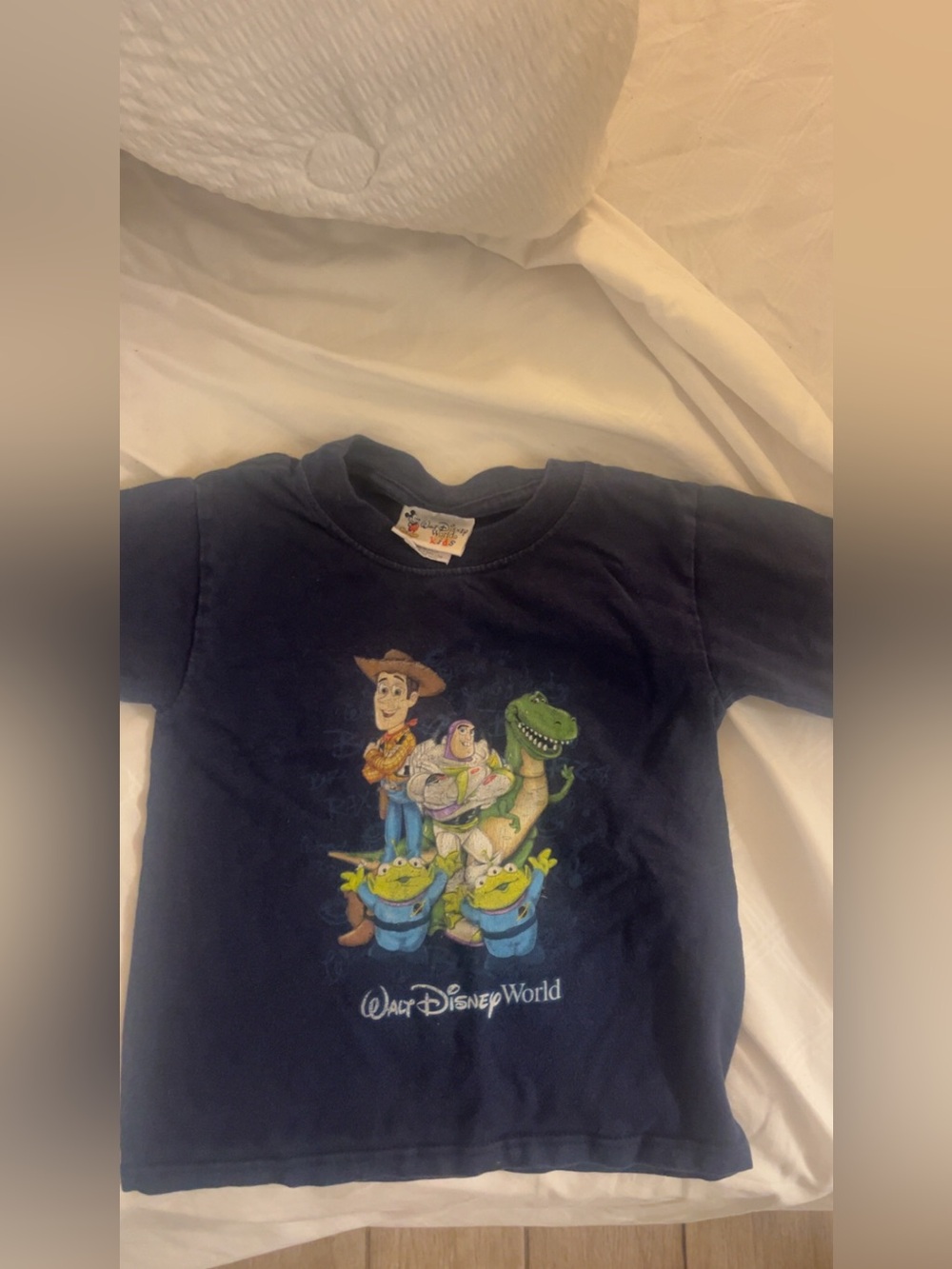 VINTAGE 2t Walt Disney world Navy Toy Story Character Graphic Tee